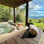View of the White Mountains from the hot tub